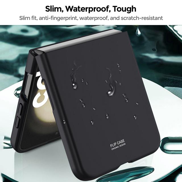 كفر جوال سامسونج جالاكسي زد فليب 5 أسود بولي كربونات او اوزون O Ozone Case Compatible with Samsung Galaxy Z Flip 5 Cover