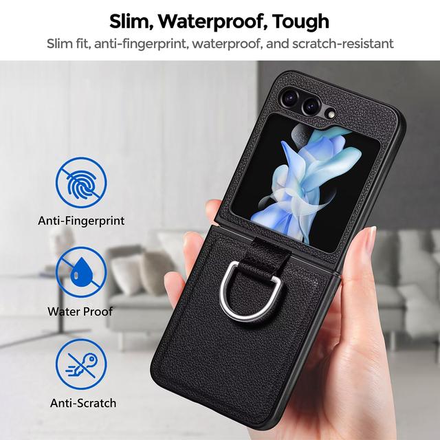 كفر سامسونج زد فيلب 5 شحن لاسلكي قابل للطي لون بيج من او اوزون O Ozone Flip Case For Samsung Galaxy Z Flip 5 Cover - SW1hZ2U6MTc2MzQ1Mw==