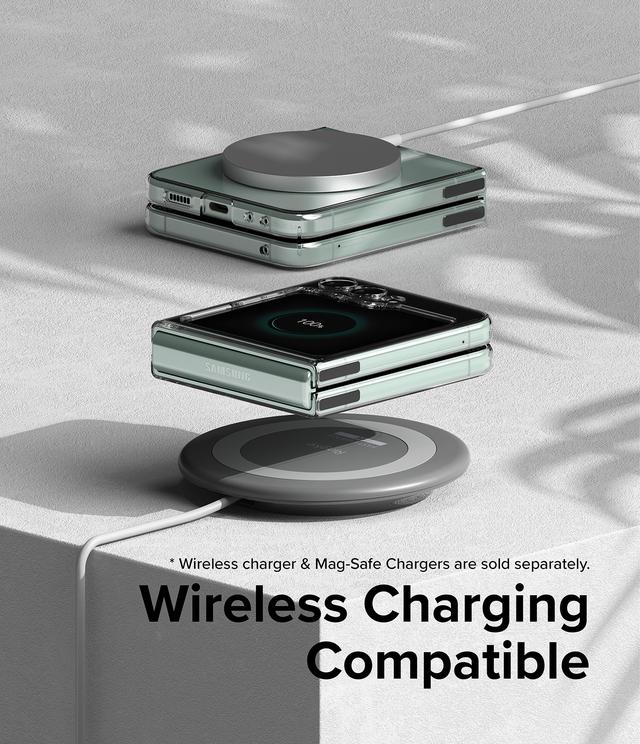 Ringke Slim Magnetic [Compatible with MagSafe] Compatible with Samsung Galaxy Z Flip 5 Case , Non-Yellowing Transparent Hard PC Thin Premium PC Lightweight Protective Phone Cover- Clear