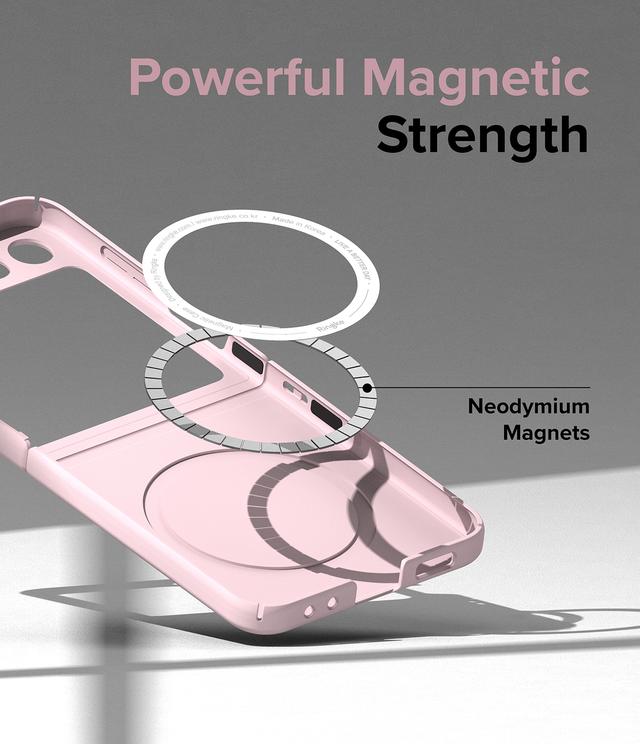 Ringke Slim Magnetic [Compatible with MagSafe] Compatible with Samsung Galaxy Z Flip 5 Case , Non-Yellowing Transparent Hard PC Thin Premium PC Lightweight Protective Phone Cover- Strawberry - SW1hZ2U6MTc2MjAxNA==