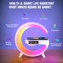 O Ozone Wireless Charger Atmosphere Lamp | G Shape Light Up Wireless Speaker|Portable LED Bluetooth Speaker Night Light Touch Lamp Alarm Clock with Music Sync, App Control for Bedroom Home Decor-White - SW1hZ2U6MTc2MjYzOA==