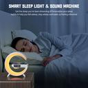 O Ozone Wireless Charger Atmosphere Lamp | G Shape Light Up Wireless Speaker|Portable LED Bluetooth Speaker Night Light Touch Lamp Alarm Clock with Music Sync, App Control for Bedroom Home Decor-White - SW1hZ2U6MTc2MjY0NA==