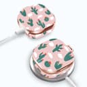 جراب سماعات سامسونج مع سلسلة مفاتيح زهري بولي كربونات او اوزون O Ozone Case for Samsung Galaxy Buds