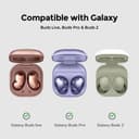 جراب سماعات سامسونج مع سلسلة مفاتيح أبيض كربونات او اوزون O Ozone Case for Samsung Galaxy Buds