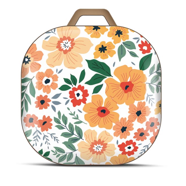 جراب سماعات سامسونج مع سلسلة مفاتيح أبيض كربونات او اوزون O Ozone Case for Samsung Galaxy Buds