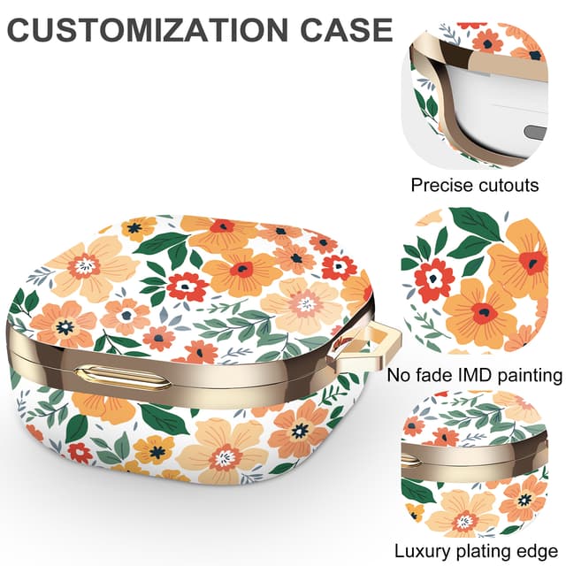 جراب سماعات سامسونج مع سلسلة مفاتيح أبيض كربونات او اوزون O Ozone Case for Samsung Galaxy Buds