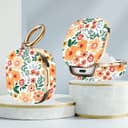 جراب سماعات سامسونج مع سلسلة مفاتيح أبيض كربونات او اوزون O Ozone Case for Samsung Galaxy Buds