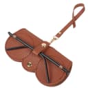 حافظة نظارات جلد لون بني من او اوزون O Ozone Portable Soft Leather Sunglasses Bag