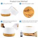 O Ozone 700ml Essential Oil Diffuser, Premium 5 In 1 Ultrasonic Aromatherapy Aroma Oil Diffuser Humidifier Remote Aroma Diffuser With Auto Shut-off Function, 7 Color Light High/Low Mist Timer Diffuser for Home Bedroom Office-
