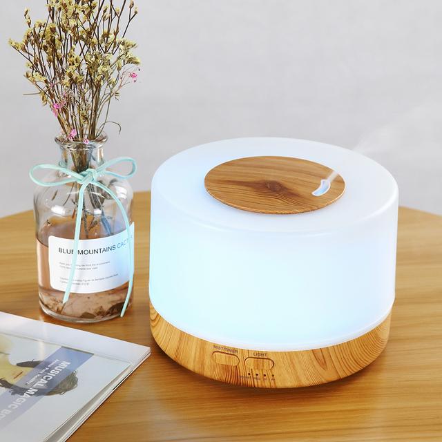 O Ozone 700ml Essential Oil Diffuser, Premium 5 In 1 Ultrasonic Aromatherapy Aroma Oil Diffuser Humidifier Remote Aroma Diffuser With Auto Shut-off Function, 7 Color Light High/Low Mist Timer Diffuser for Home Bedroom Office-