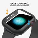 O Ozone Matte Watch Cover Compatible with Apple Watch Series 8 45mm Case with Screen Protector (Pack of 6) Protective cover 360 Protection Shockproof Design for iWatch Series 8/7/6/5/4/3/2/1/SE - Clear/Black/Green/Midnight Blue/Silver/Gold