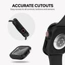 كفر حماية لساعة ابل 8 مع شاشة حماية 41 مم عدد 6 بألوان شفاف أسود وردي أزرق أخضر ورمادي من او اوزون O Ozone Rugged Cover Series Compatible with Apple Watch Series 8 Case