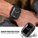 كفر حماية لساعة ابل 8 مع شاشة حماية 41 مم عدد 6 بألوان شفاف أسود وردي أزرق أخضر ورمادي من او اوزون O Ozone Rugged Cover Series Compatible with Apple Watch Series 8 Case