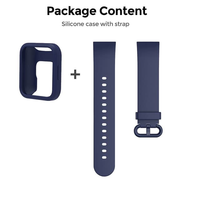 سوار ساعة شاومي مي واتش لايت سيليكون أزرق غامق من او اوزون O Ozone Silicone Straps Compatible with Mi Smart Watch Lite/Redmi Band