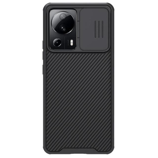 كفر شاومي 13 لايت / سيفي 2 أسود مع غطاء كاميرا بولي كربونات نيلكين Nillkin Camshield Pro Cover for Xiaomi 13 Lite / Civi 2 Case with Sliding Camera Cover - SW1hZ2U6MTc2NDU1Mw==