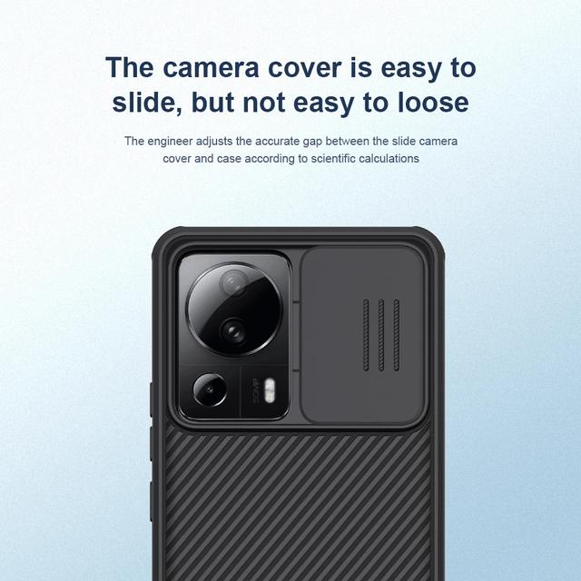 كفر شاومي 13 لايت / سيفي 2 أسود مع غطاء كاميرا بولي كربونات نيلكين Nillkin Camshield Pro Cover for Xiaomi 13 Lite / Civi 2 Case with Sliding Camera Cover - SW1hZ2U6MTc2NDU0Ng==