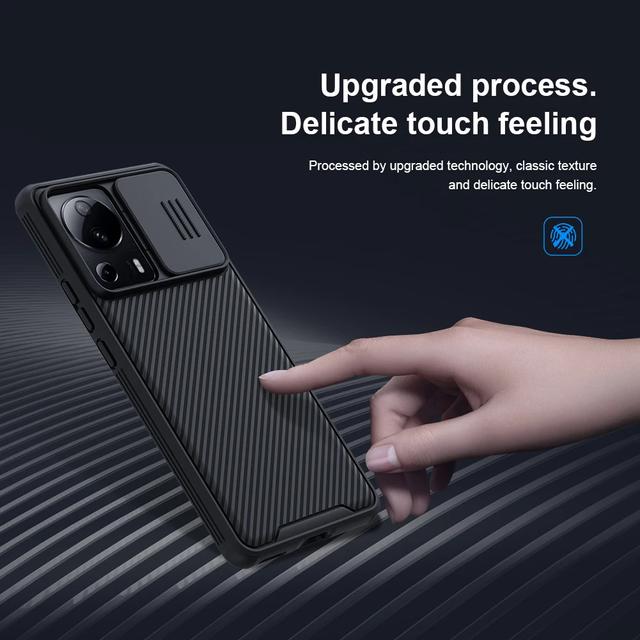 Nillkin Camshield Pro Cover for Xiaomi 13 Lite / Civi 2 Case with Sliding Camera Cover [Upgraded Lens Protection] [Hard PC+TPU Bumper], Slim Shockproof Protective Phone Case - Black - SW1hZ2U6MTc2NDU1MA==