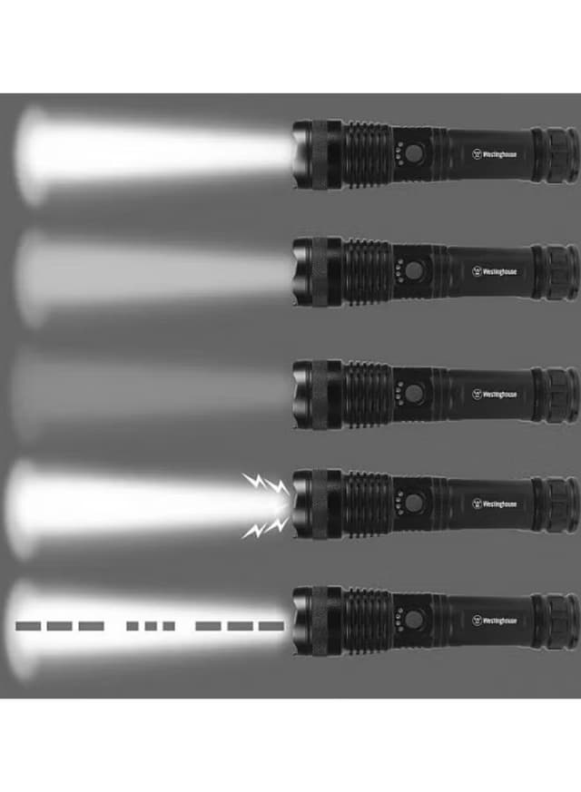 كشاف يدوي خارجي للرحلات قابل لإعادة الشحن 1200 لومن Westinghouse WF393 Super Bright USB Rechargeable LED Flashlight