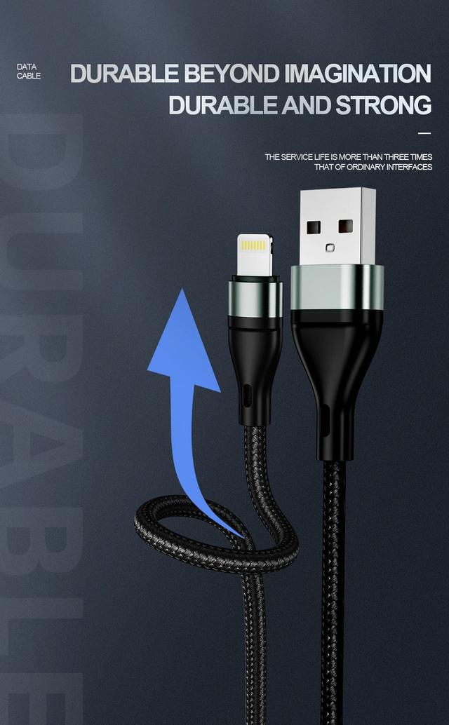 IQ Touch USB-A to Lightening 1M Braided/Aluminium Cable - SW1hZ2U6MTc4MTU4Nw==