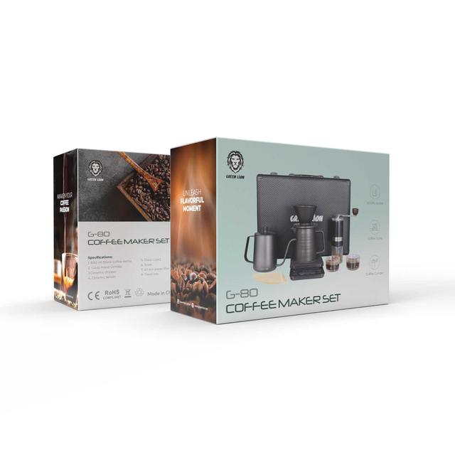 شنطة قهوة مختصة قهوة v60 جرين Green Lion G-80 9 in 1 Coffee Maker Set