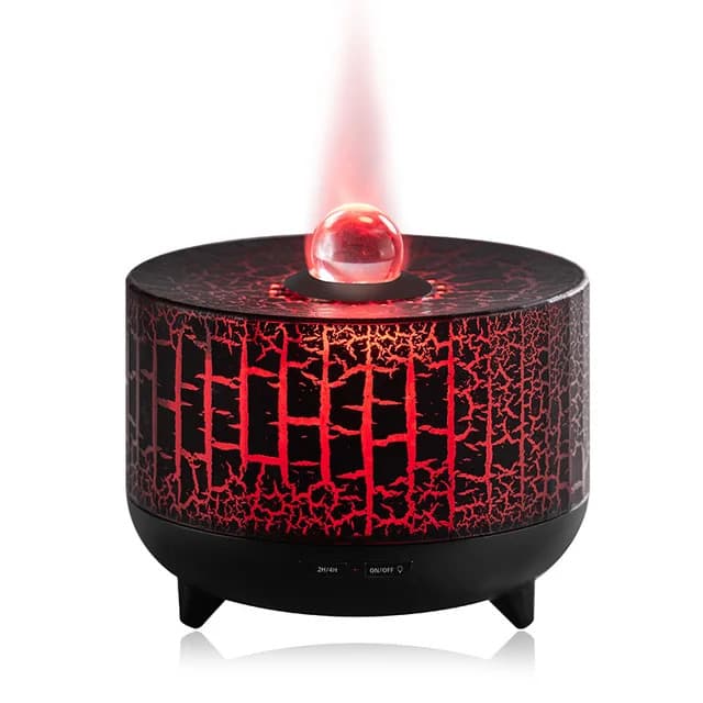 Flame Aromatherapy Essential Oil Diffuser LED Lamp Ultrasonic Aroma Diffuser Mist Maker 230ML - 622597