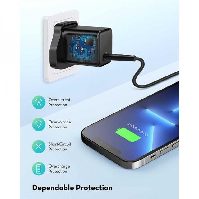 فيش جداري شاحن حائط تايب سي 20 واط راف باور Ravpower RP-PC167 PD 20W Wall Charger