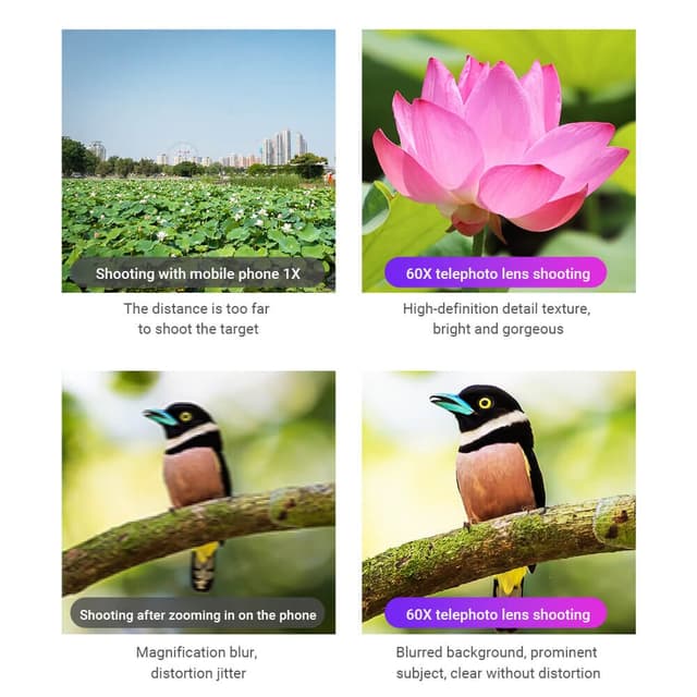 Apexel 60X Telephoto Smartphone Lens