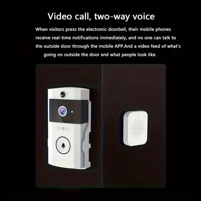 جرس باب مع كاميرا 3600 مللي أمبير Jmary Smart Doorbell Night Vision