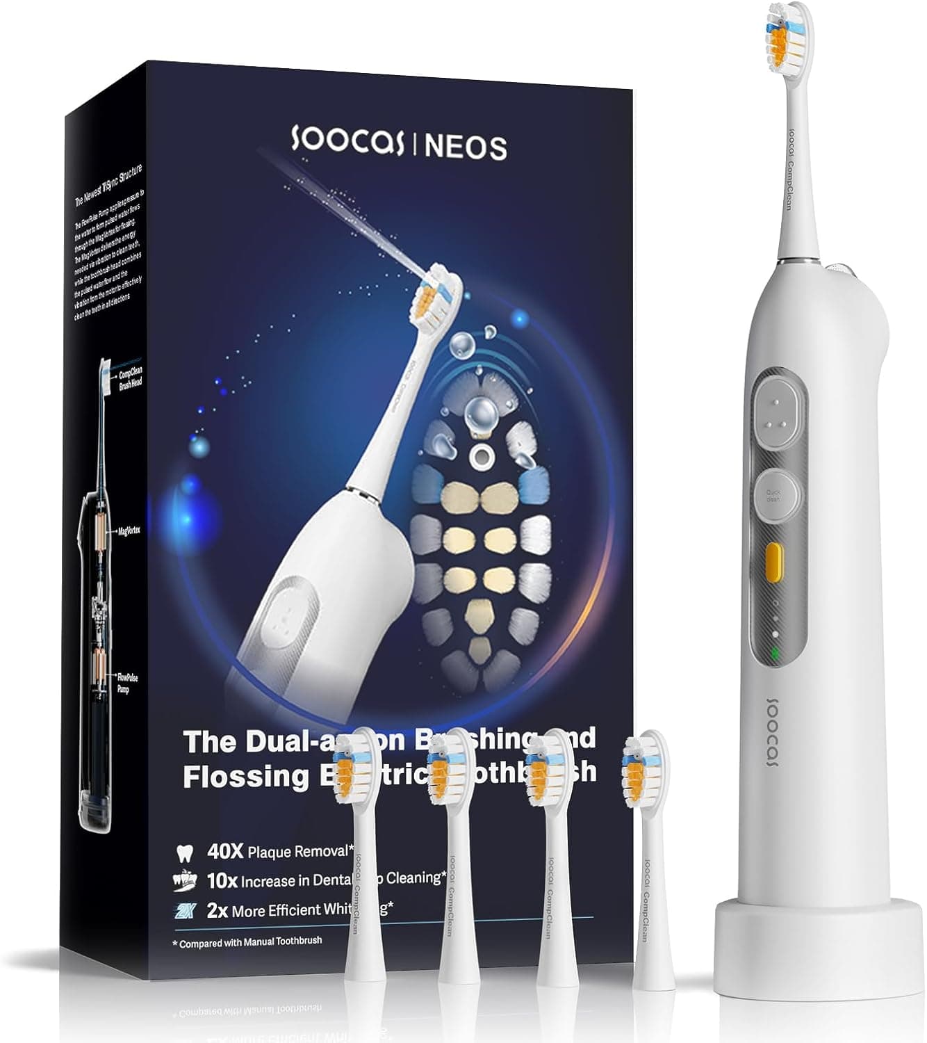 Soocas Neos Electric Toothbrush with Water Flosser Cordless