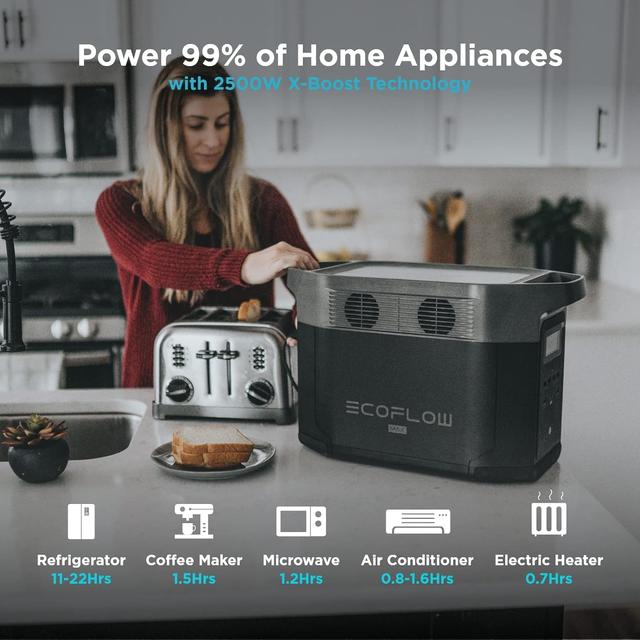 بطارية متنقلة للرحلات ايكوفلو دلتا ماكس باور ستيشن 2000 واط 447000 مللي أمبير EcoFlow Delta Max (1600) Portable Power Station