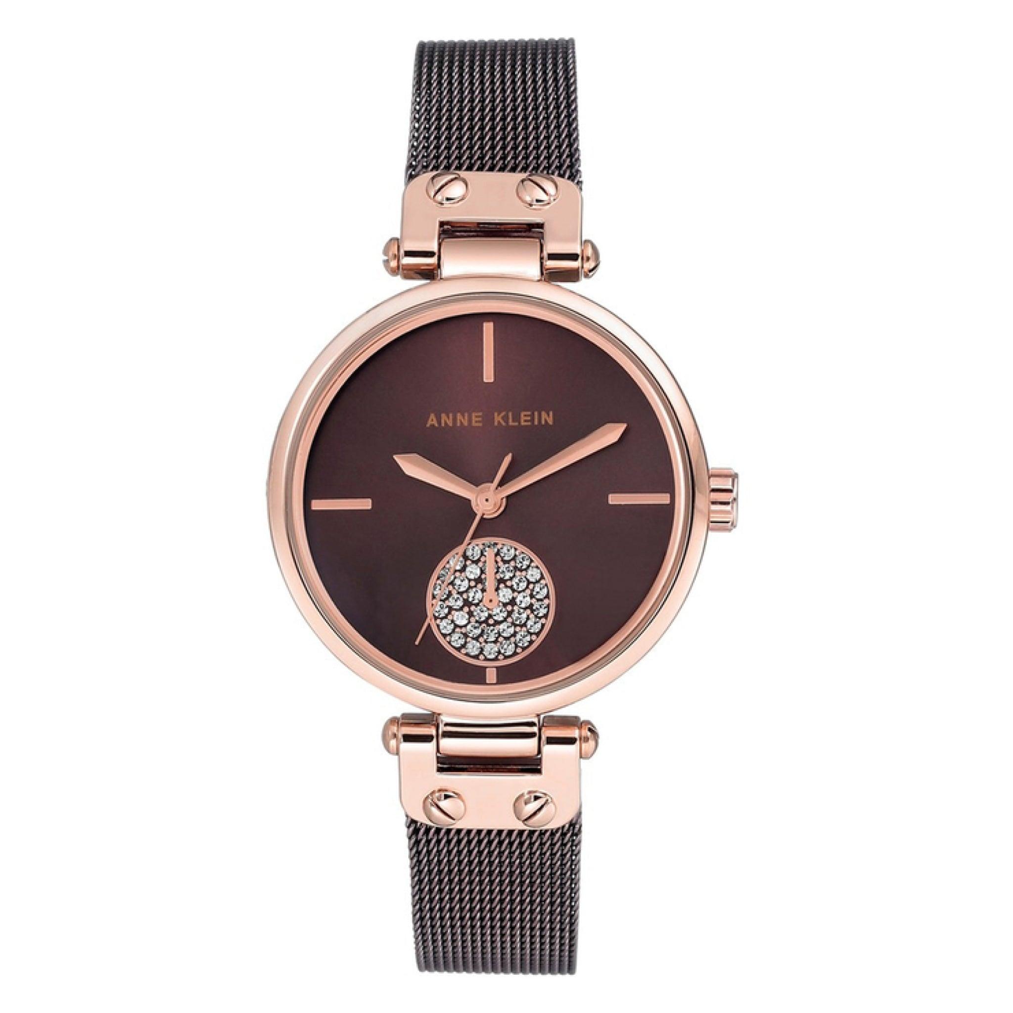 ساعة يد نسائية آن كلاين Anne Klein Analog Watch For Women - Ak3001rgbn