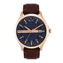 Armani Exchange Dress Brown Leather Band Quartz Watch Ax2172 - SW1hZ2U6MTgzMjY4Mw==