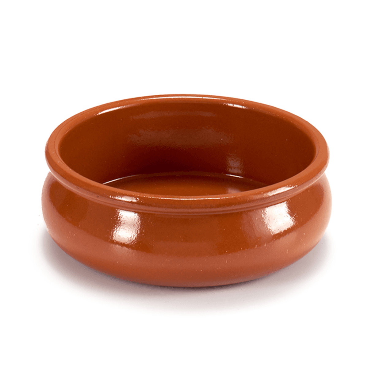 صحن شوربة فخار عميق 16 سم صناعة اسبانيا بني آرت ريجال Arte Regal Brown Clay Belly Cooking Bowl