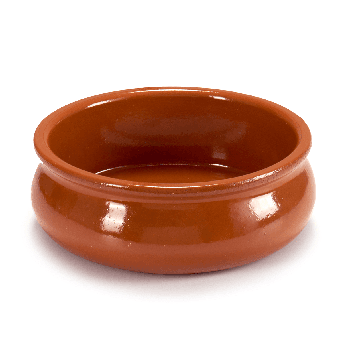 صحن شوربة فخار عميق 18 سم صناعة اسبانيا بني آرت ريجال Arte Regal Brown Clay Belly Cooking Bowl
