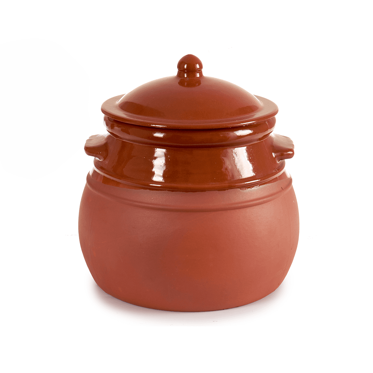 قدر طبخ فخار 4.5 لتر صناعة اسبانيا بني آرت ريجال Arte Regal Brown Clay Belly Cooking Pot