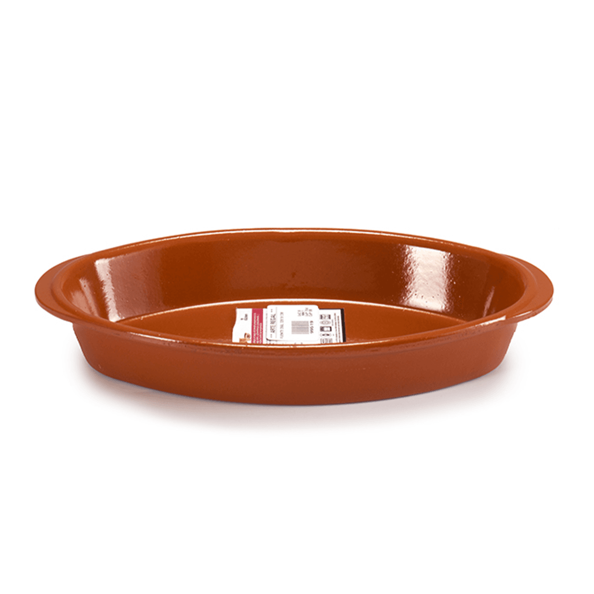 صحن فخار بيضاوي عميق لون بني 32 سم من آرت ريجال صناعة اسبانيا Arte Regal Brown Clay Deep Oval Plate