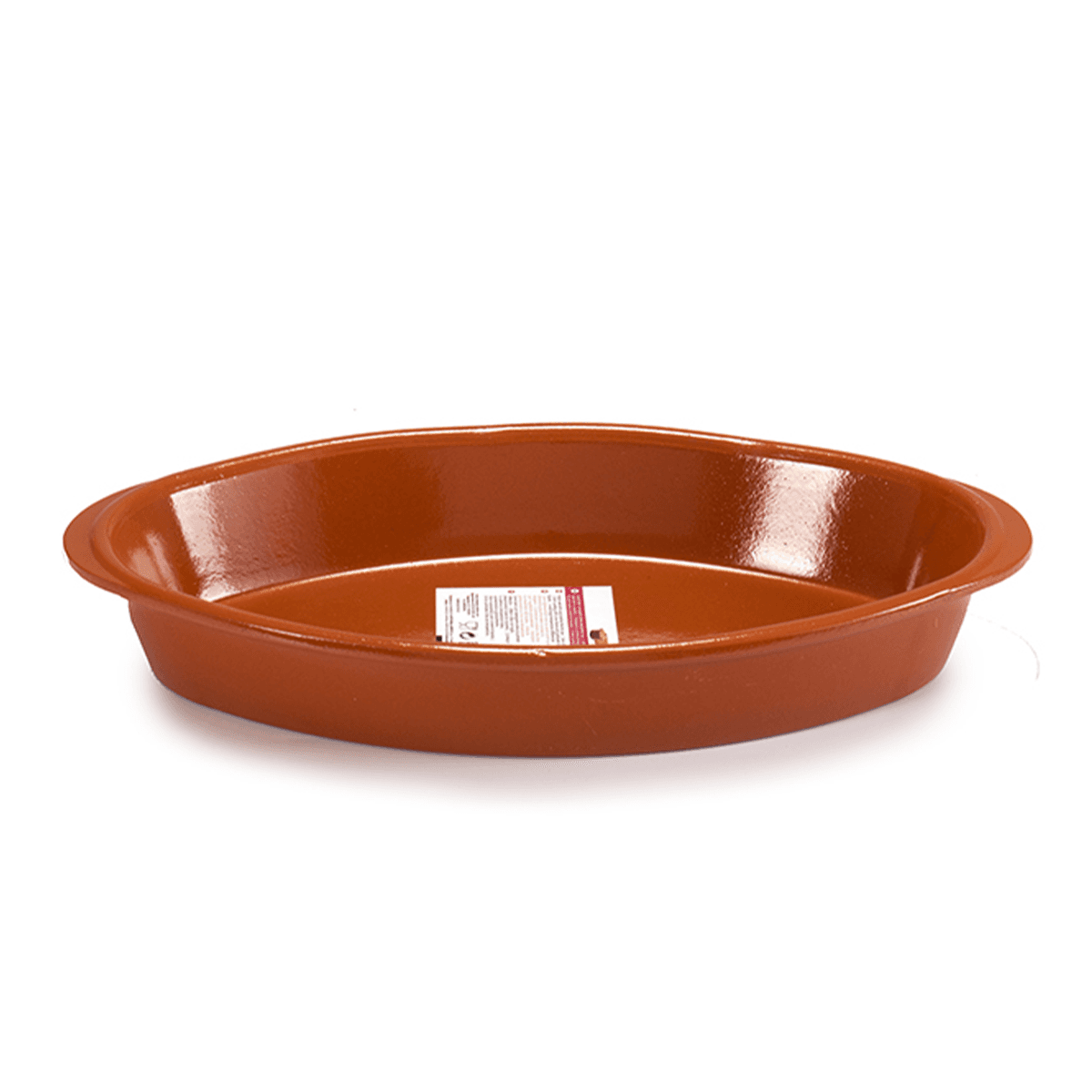 صحن فخار بيضاوي عميق لون بني 37 سم من آرت ريجال صناعة اسبانيا Arte Regal Brown Clay Deep Oval Plate
