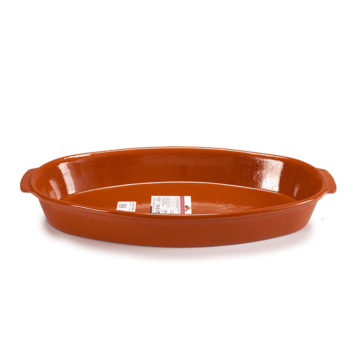صحن فخار بيضاوي عميق لون بني 53 سم تيراكوتا من آرت ريجال صناعة اسبانيا Arte Regal Brown Clay Deep Oval Plate 53 cm