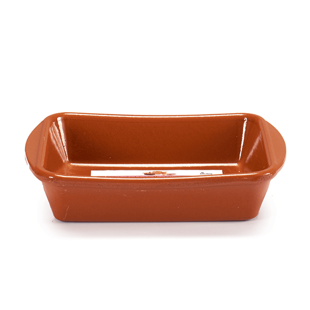 صحن فخار مستطيل عميق لون بني تيراكوتا 18 سم صناعة اسبانيا من آرت ريجال Arte Regal Brown Clay Deep Rectangular Plate
