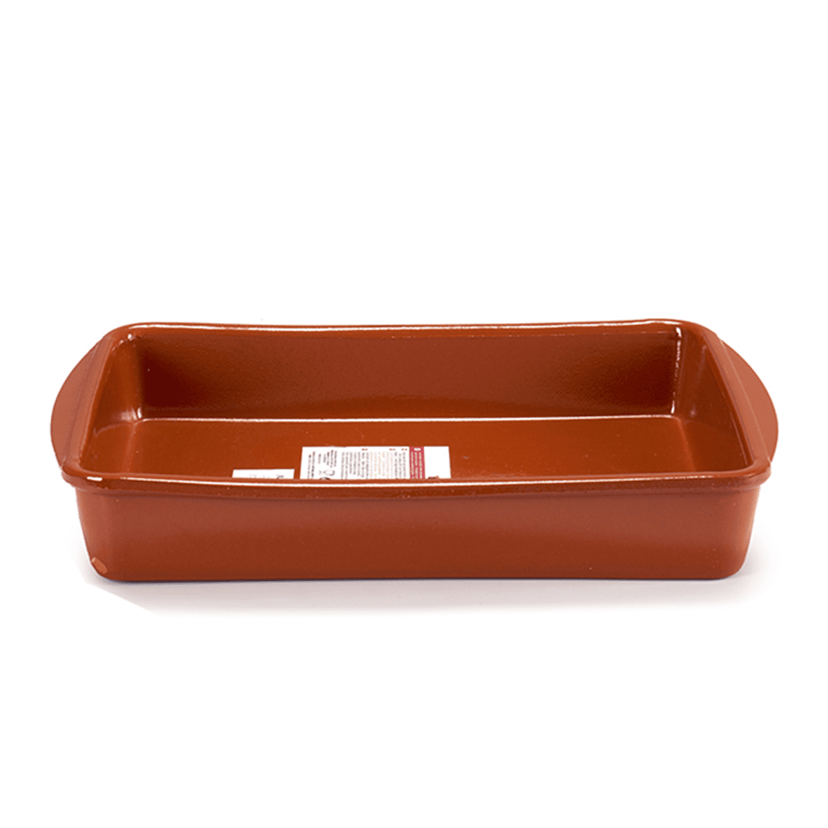 صحن فخار مستطيل عميق لون بني 32 سم صناعة اسبانيا من آرت ريجال Arte Regal Brown Clay Deep Rectangular Plate