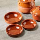 صحن فخار دائري عميق 12 سم صناعة اسبانيا بني آرت ريجال Arte Regal Brown Clay Round Deep Plate