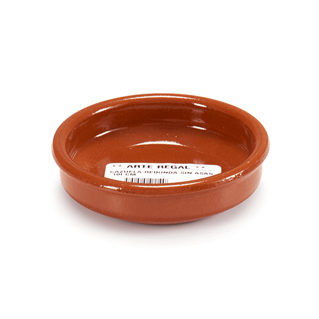 صحن فخار دائري عميق 10 سم صناعة اسبانيا بني آرت ريجال Arte Regal Brown Clay Round Deep Plate - SW1hZ2U6MTg0MzAzMA==