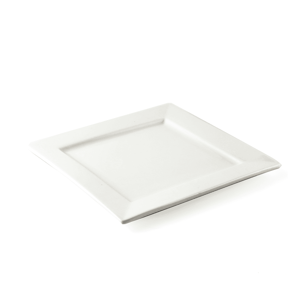 صحن تقديم بورسلين عاجي مربع 21.25 سم ب2ب B2B Ivory Porcelain Square Plate 