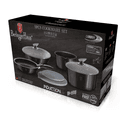 طقم اواني مطبخ 9 قطع المنيوم صناعة المجر رمادي بيرلينجر هاوس Berlinger Haus 9 Pieces Cookware Set Metallic Line Carbon Pro Collection Forged - SW1hZ2U6MTg0MzgxOA==