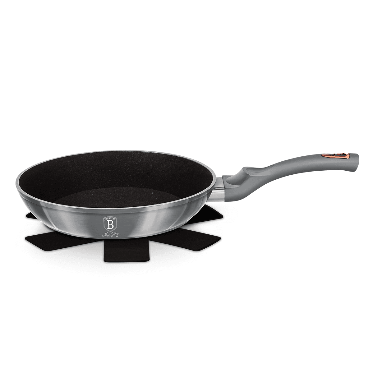 Berlinger Haus Frypan with Protector 24 cm Moonlight Collection Grey Forged Aluminium