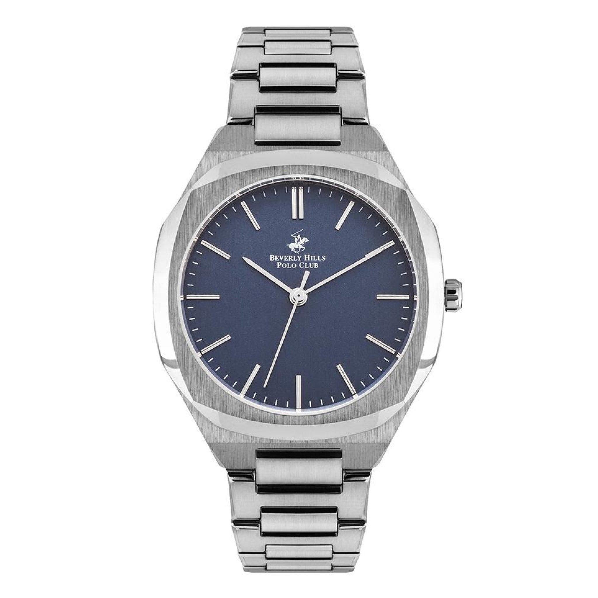 ساعة بيفرلي هيلز بولو كلوب انالوج بمينا ازرق للرجال Beverly Hills Polo Club Men's Analog Blue Dial Watch - Bp3023x.390