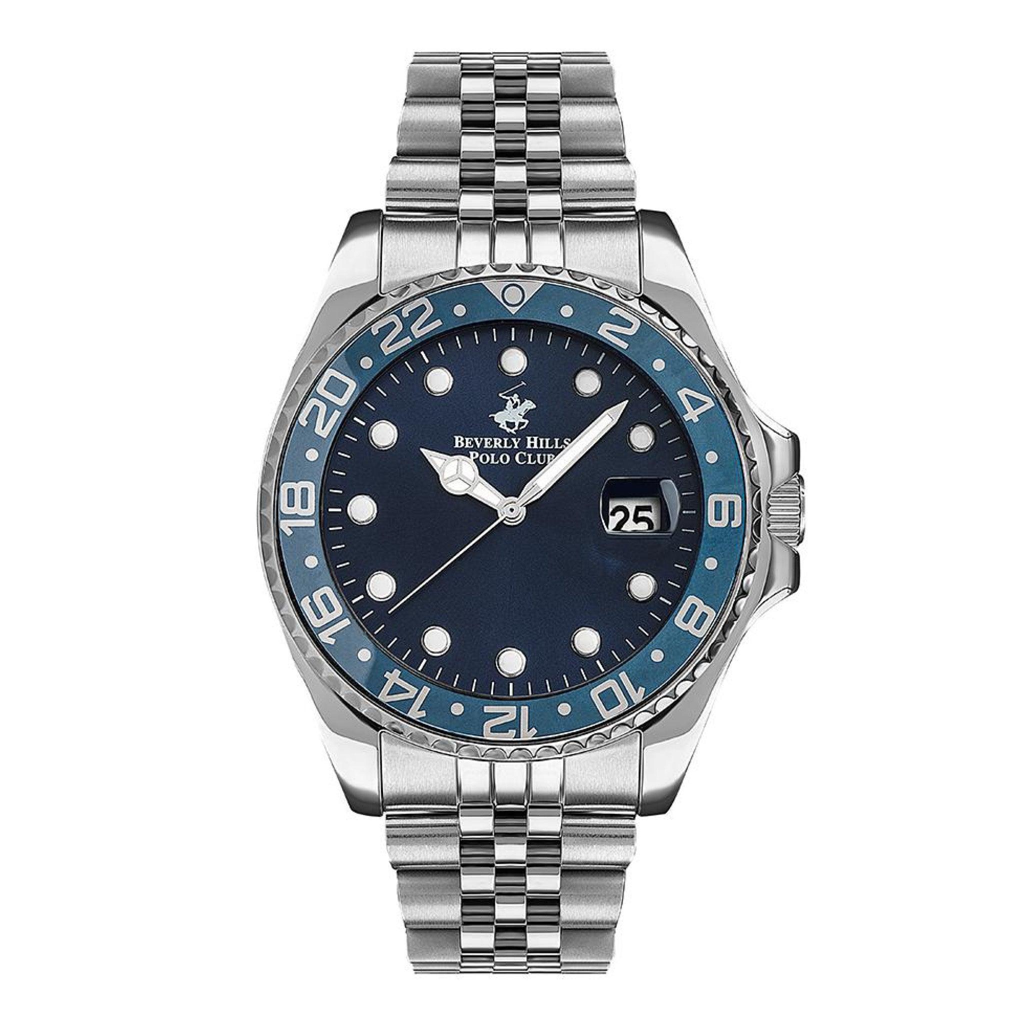 ساعة بيفرلي هيلز بولو كلوب بمينا ازرق داكن للرجال Beverly Hills Polo Club Men's Analog Dark Blue Dial Watch - Bp3126x.390