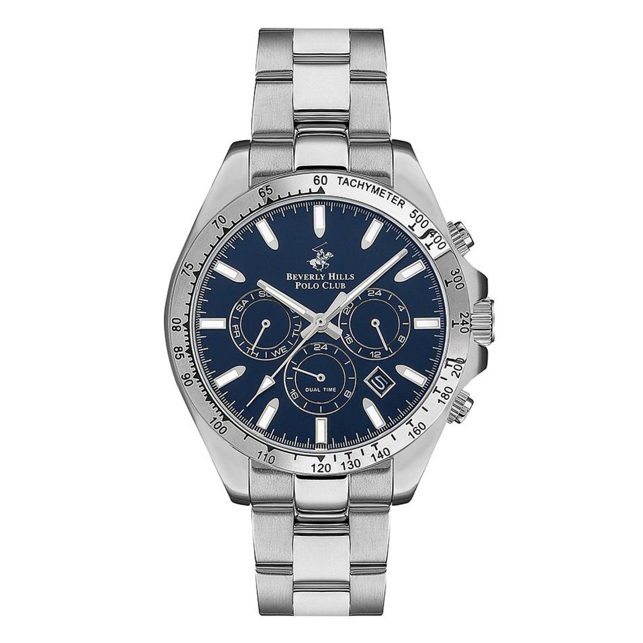 ساعة بيفرلي هيلز بولو كلوب للرجال متعددة الوظائف بمينا ازرق داكن Beverly Hills Polo Club Men's Multi Function Dark Blue Dial Watch - Bp3127x.390