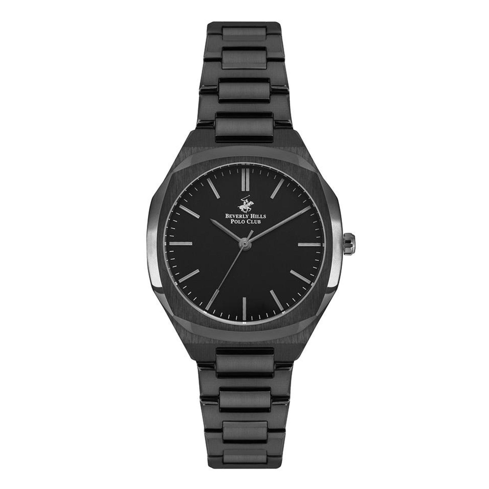 ساعة بيفرلي هيلز بولو كلوب انالوج بمينا اسود للنساءBeverly Hills Polo Club Women's Analog Black Dial Watch - Bp3024x.650