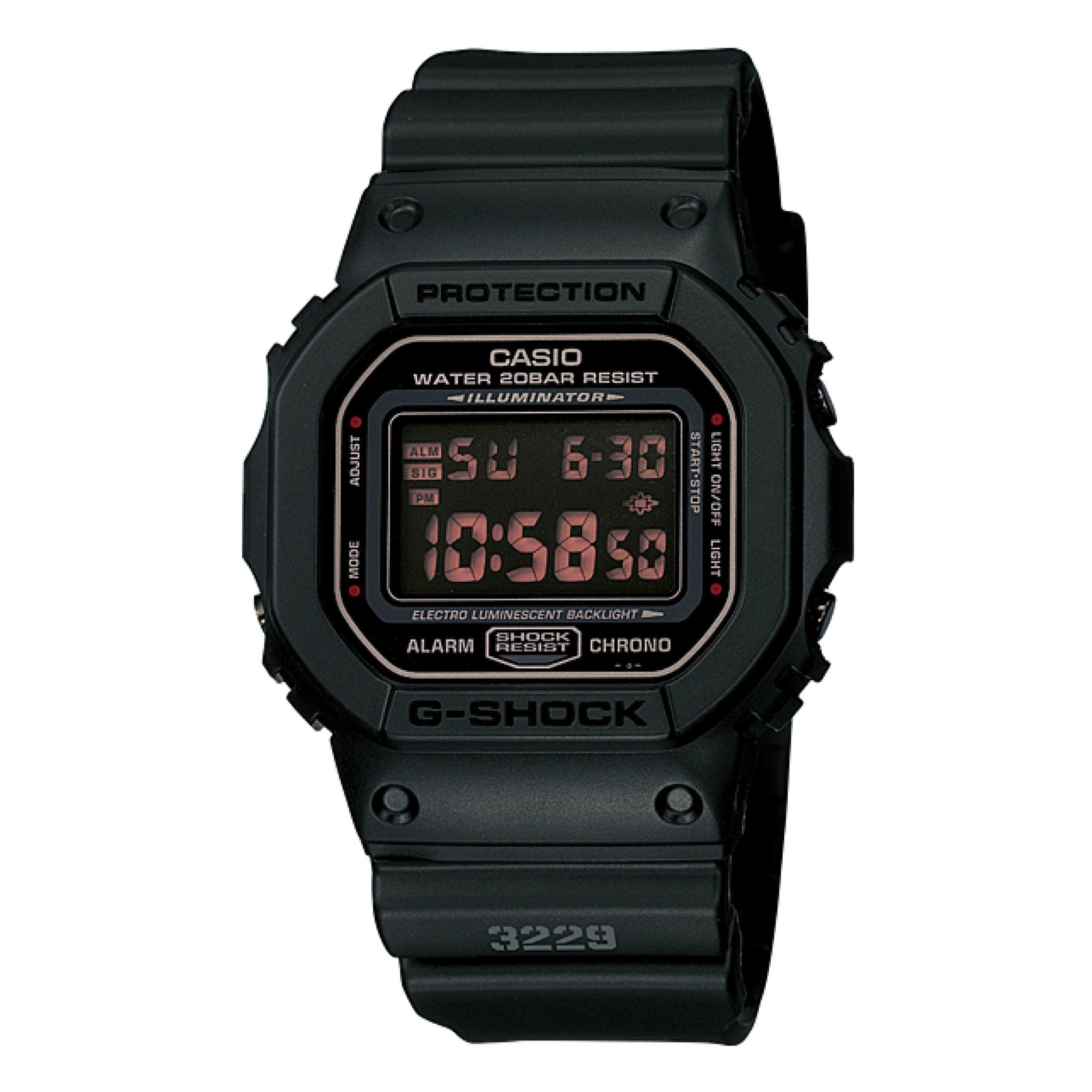 ساعات كاسيو جي شوك رجالية أسود رقمية كوارتز Casio G-Shock Men's Digital Quartz Resin Band Watch Dw-5600ms-1dr